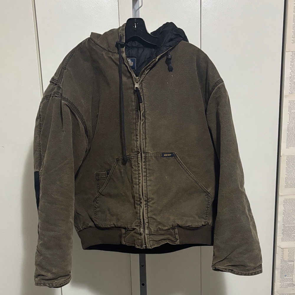 Men's Brown Hooded Jacket